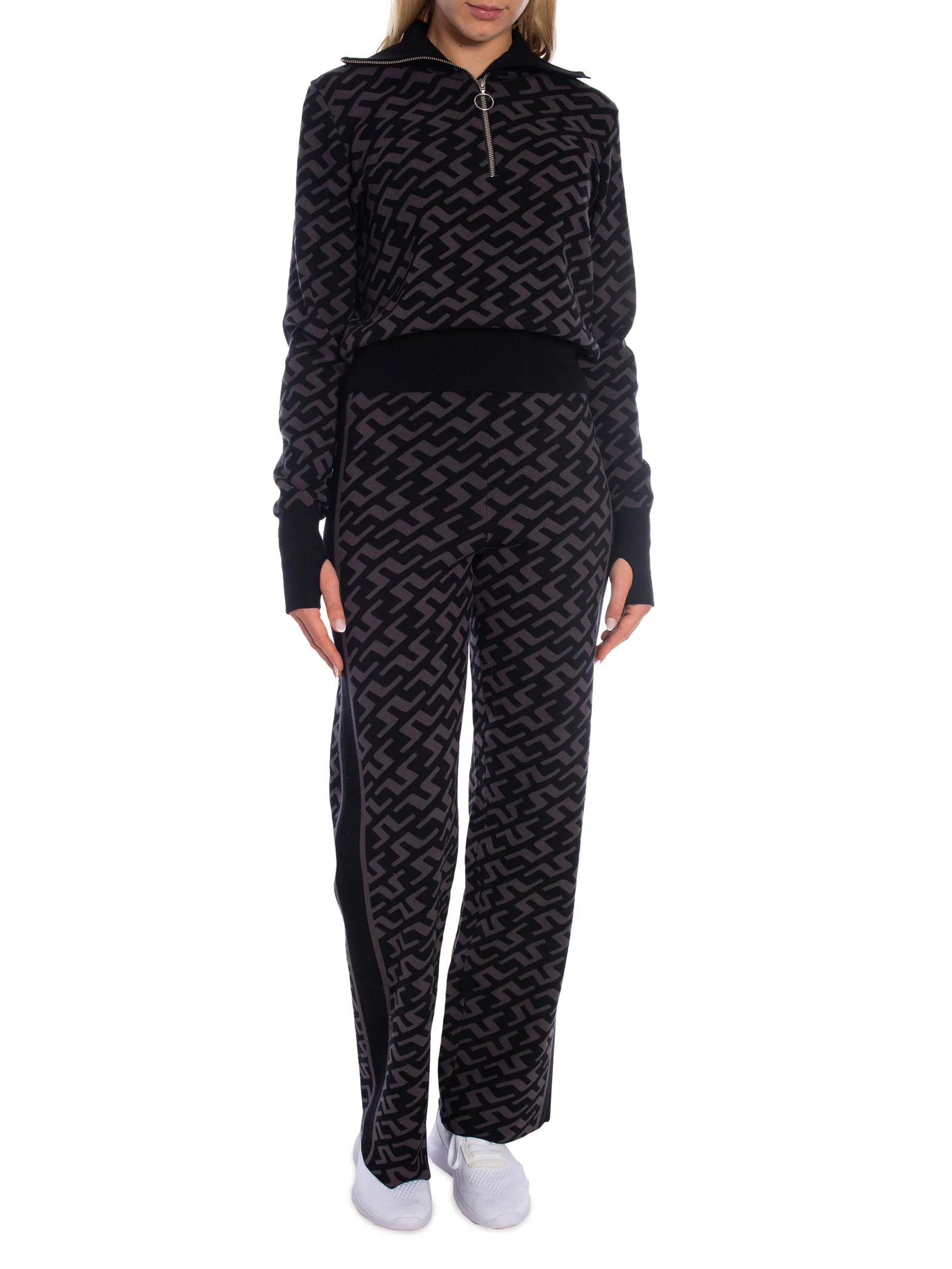 J.LINDEBERG KERLA KNITTED ZIP BLACK