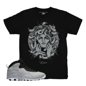 Jordan 10 Cement Light Smoke Medusa Shirt