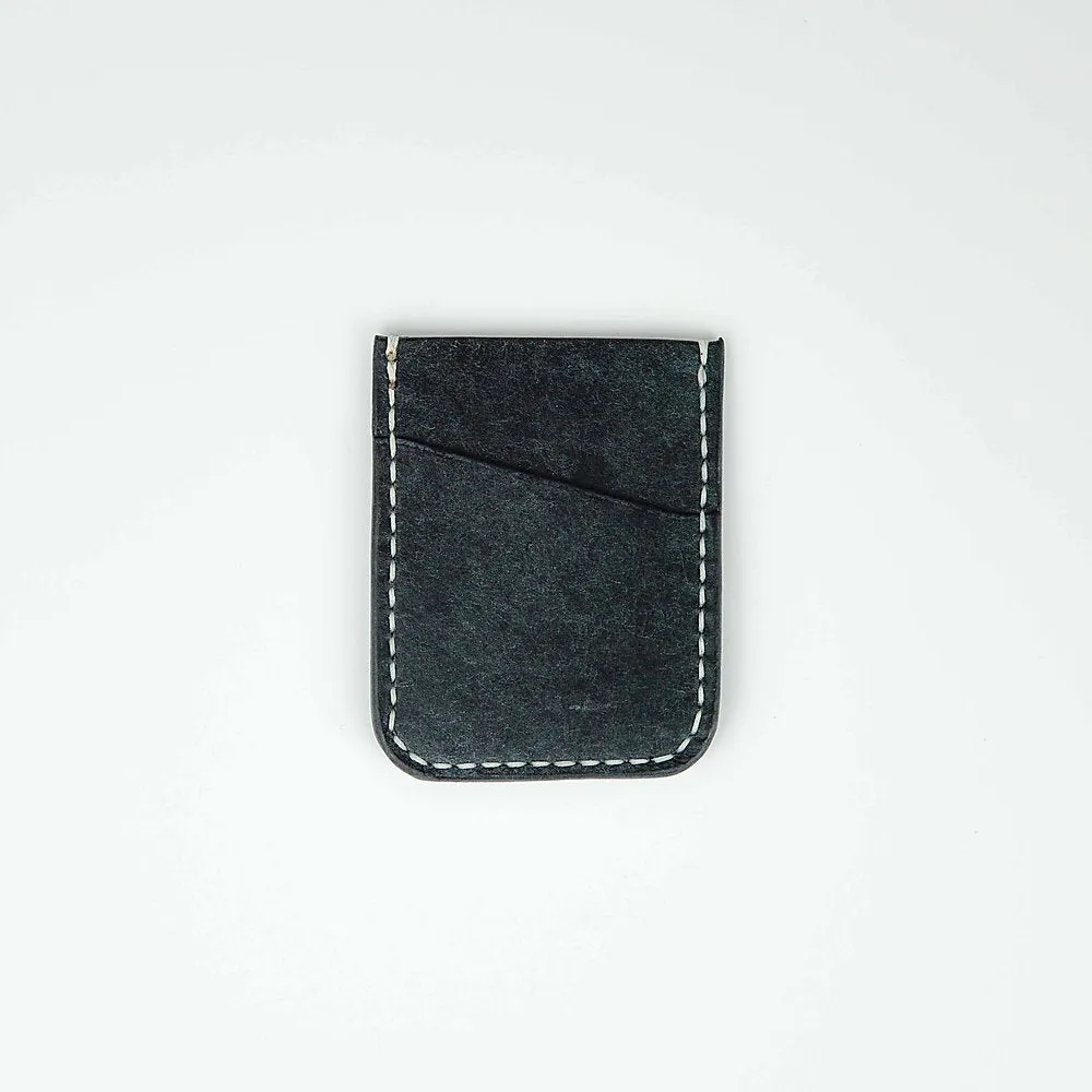 Kjøtt Supply Co. Vertical Minimalist Card Holder in Pueblo Navy - Stacked logo