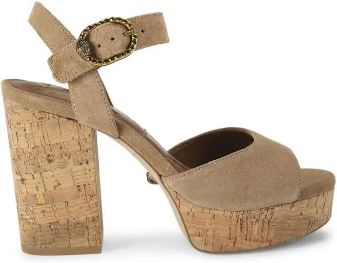 Kurt Geiger London Mayfair 105mm suede sandals Neutrals