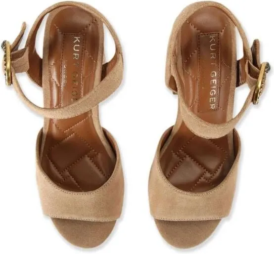 Kurt Geiger London Mayfair 105mm suede sandals Neutrals