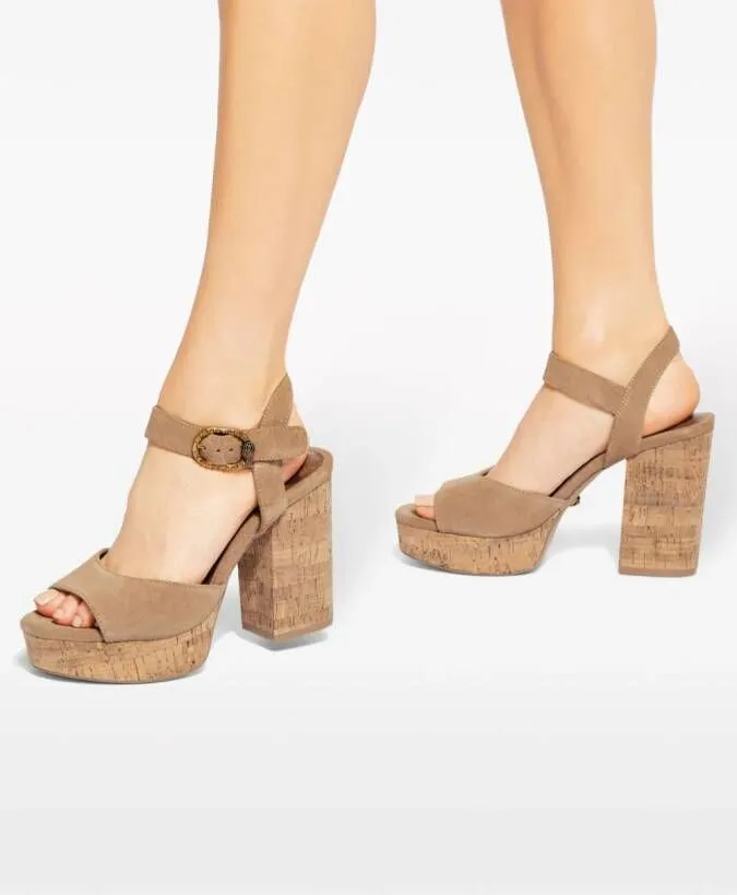 Kurt Geiger London Mayfair 105mm suede sandals Neutrals