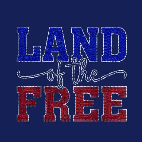 Land Of The Free 2 Rhinestone Transfer