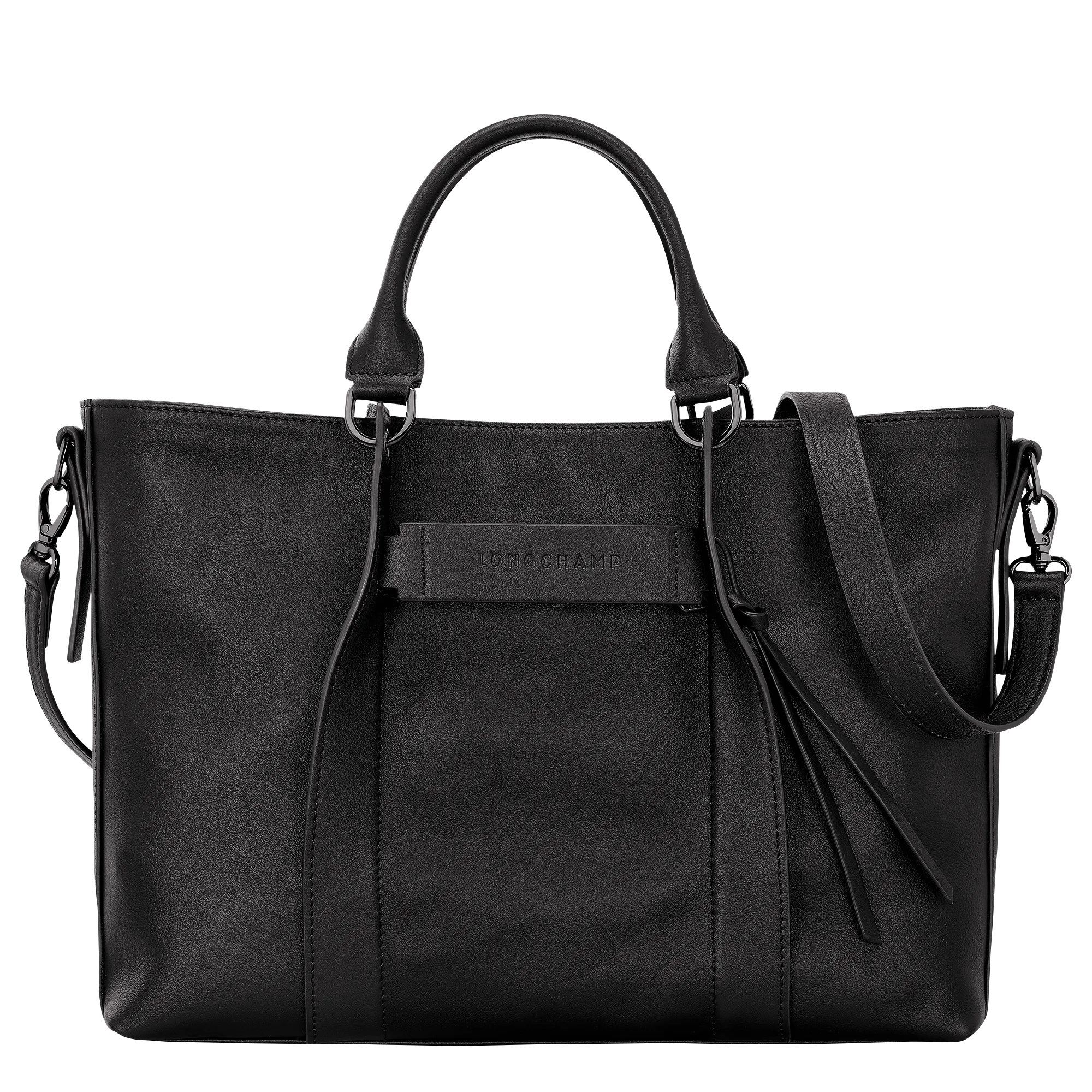 Longchamp 3D L Handbag Black - Leather