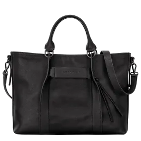 Longchamp 3D L Handbag Black - Leather