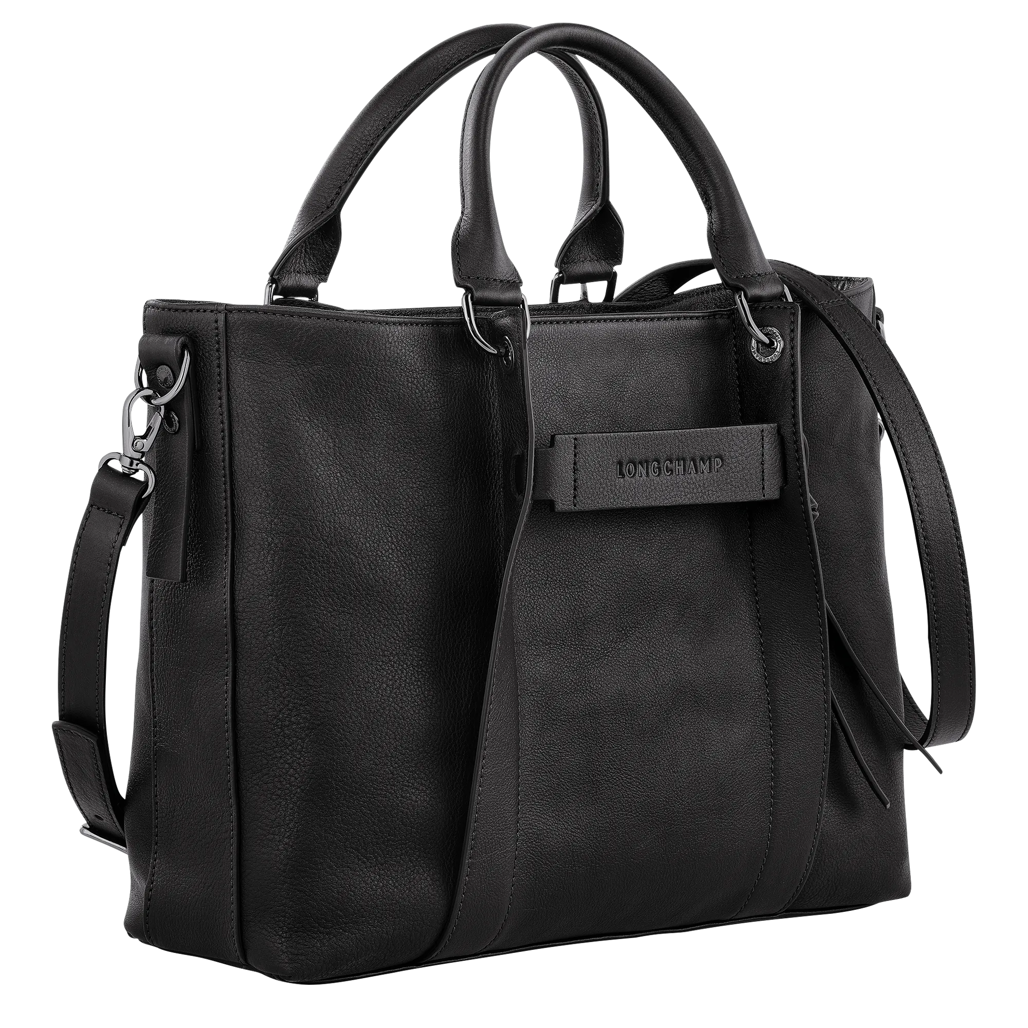 Longchamp 3D L Handbag Black - Leather