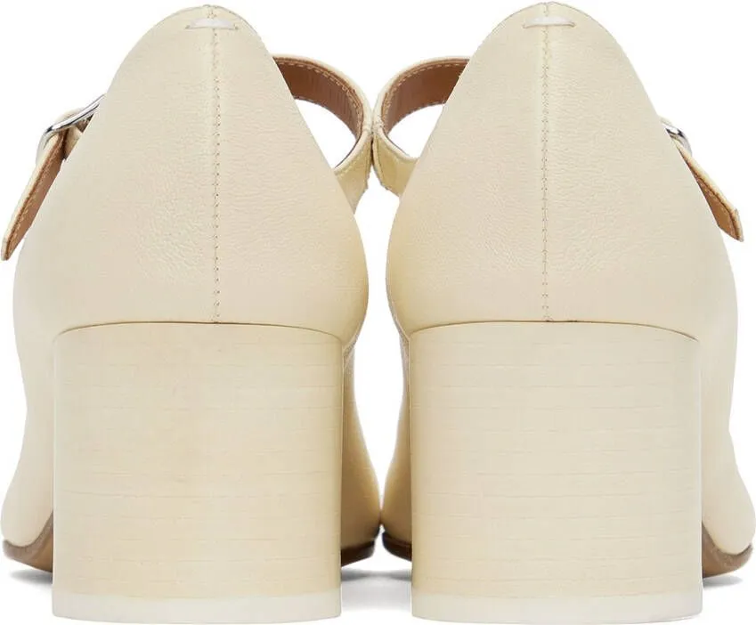 Maison Margiela Off-White Tabi Mary-Jane Heels