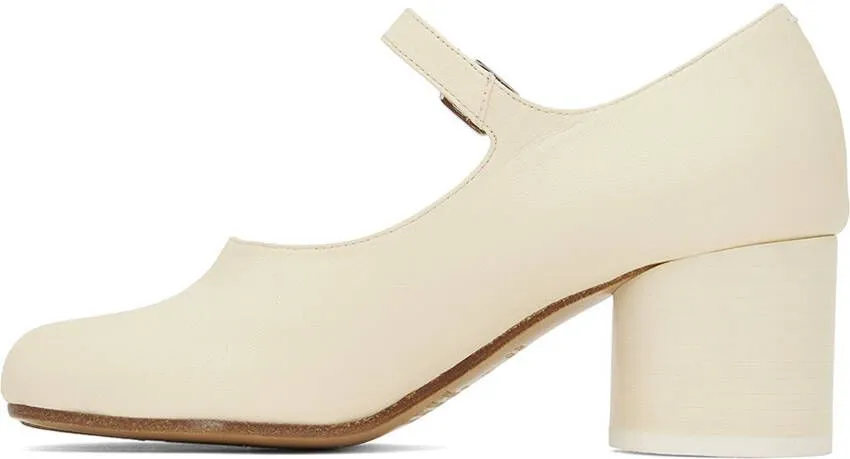 Maison Margiela Off-White Tabi Mary-Jane Heels