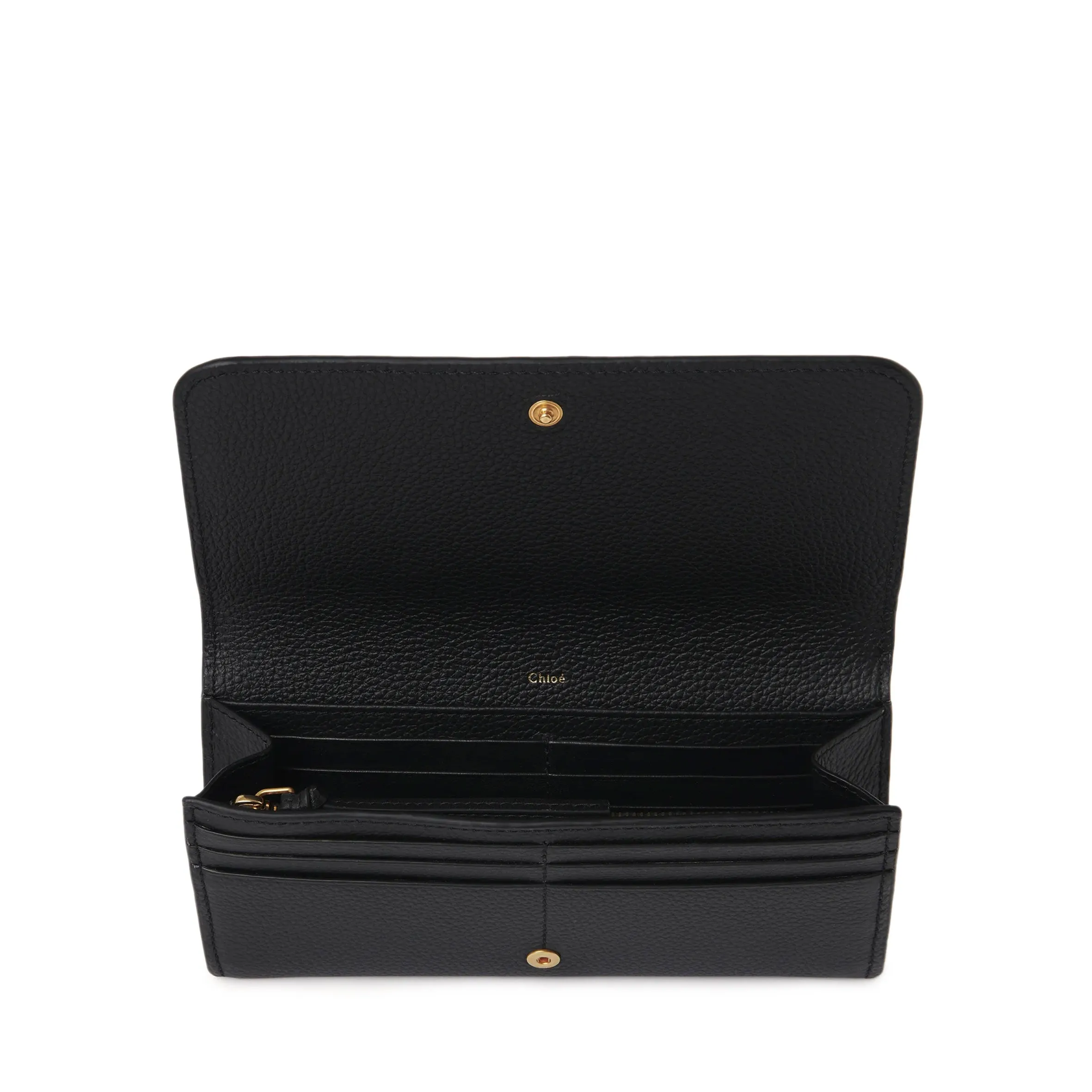 Marcie Long Flap Wallet, Black