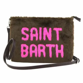 Mc2 Saint Barth Parisienne Khaki And Fuchsia Handbag