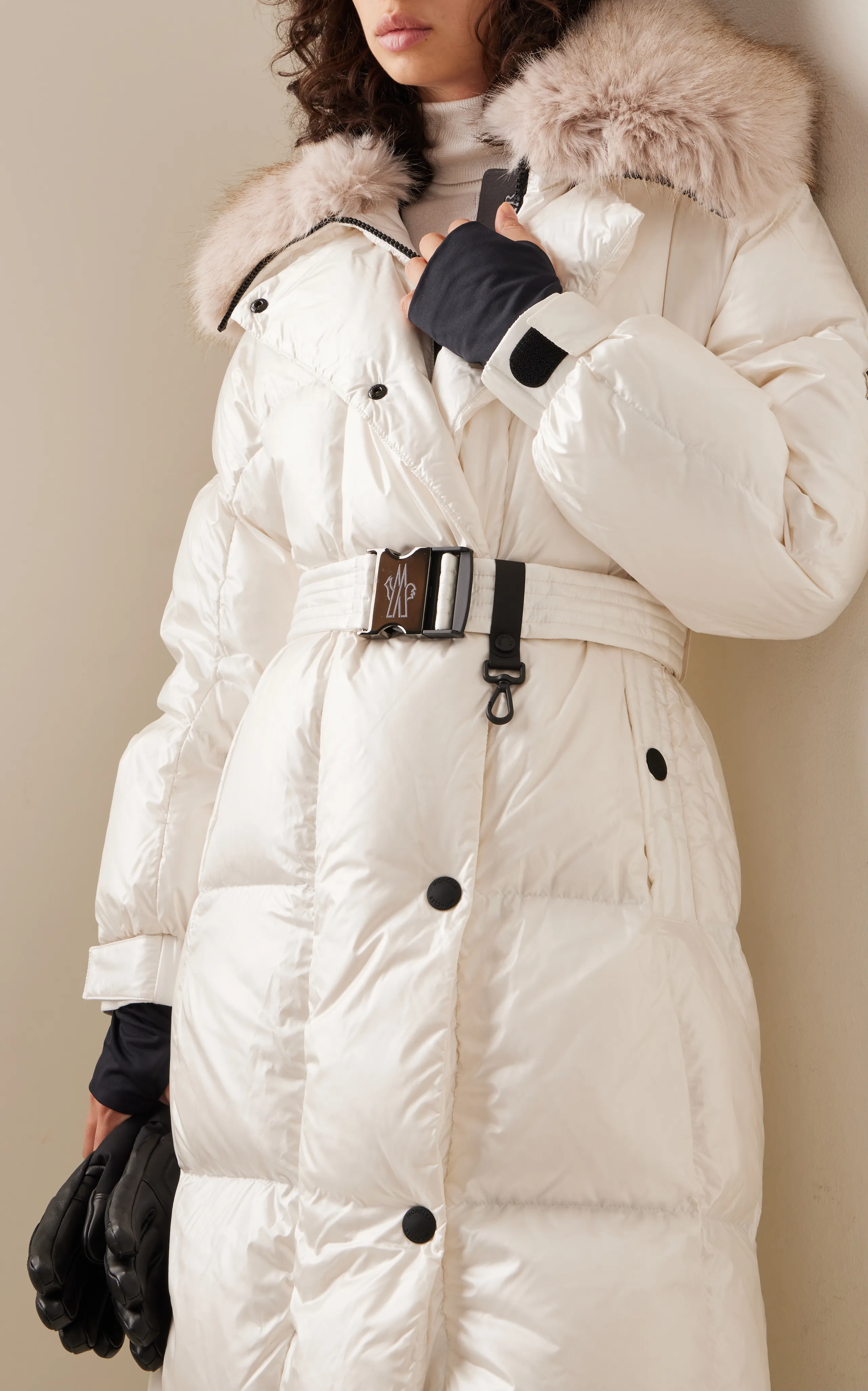 Moncler Grenoble Chamoille Belted Down Puffer Coat