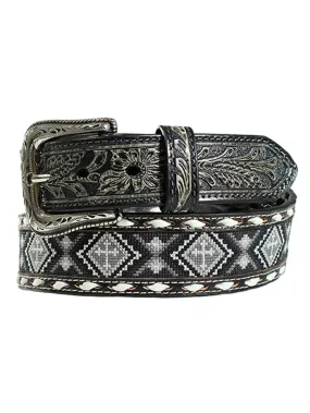 Nocona N210005501 Beaded Cross Belt Black