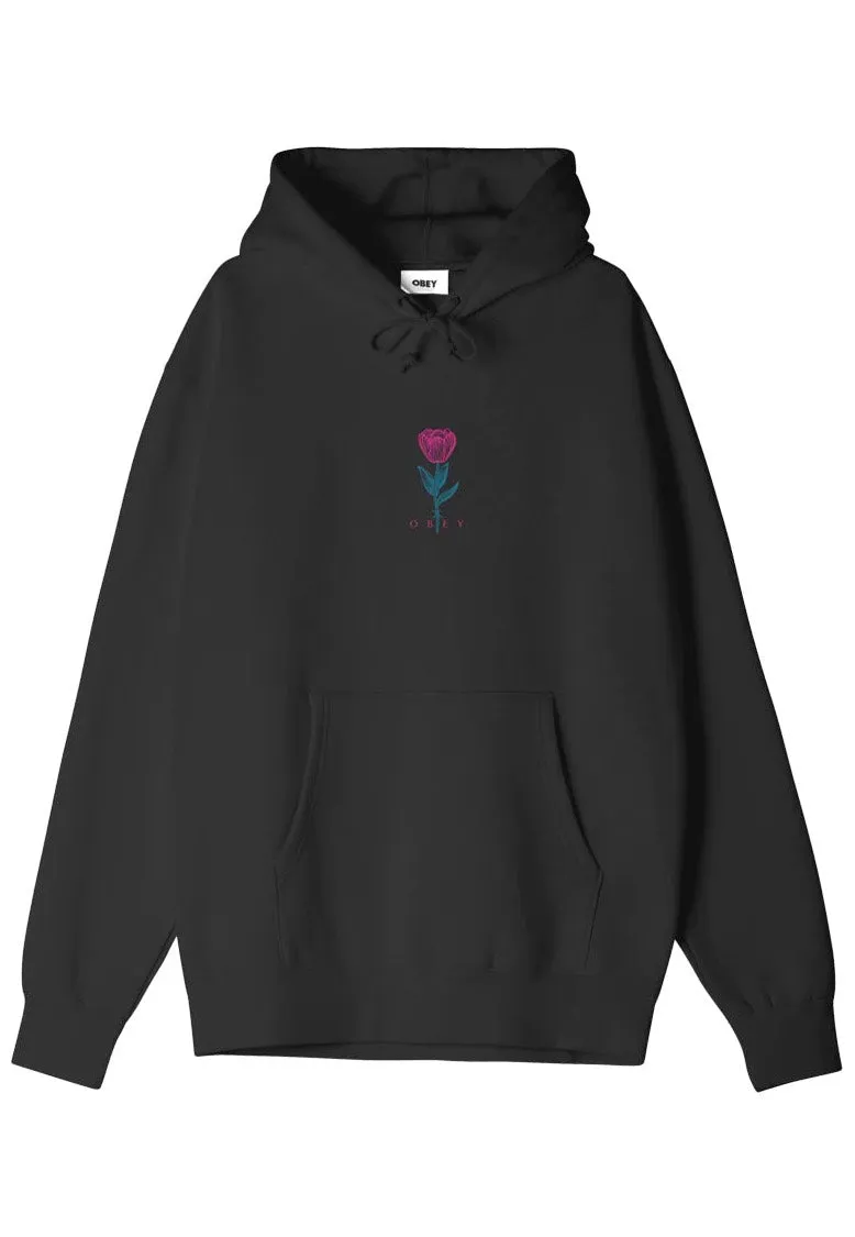 Obey - Barbwire Flower Black - Hoodie