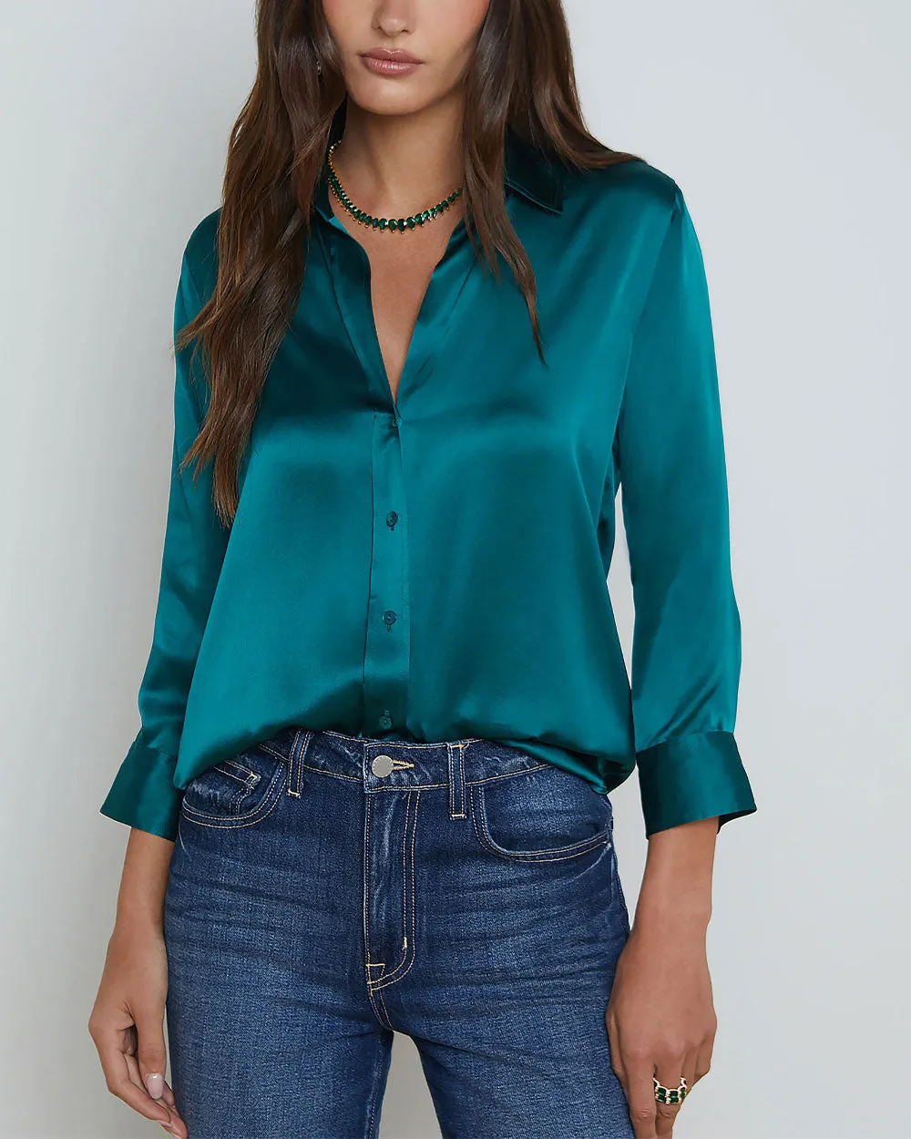 Ocean Teal Dani Blouse