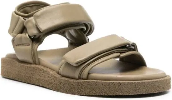 Officine Creative Inner touch-strap leather sandals Green