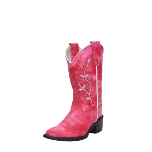 Old West Brown Children Girls Red Cowboy Western Boots