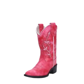 Old West Brown Children Girls Red Cowboy Western Boots