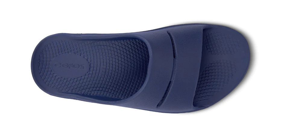 Oofos Unisex OOahh Slide Sandals- Navy