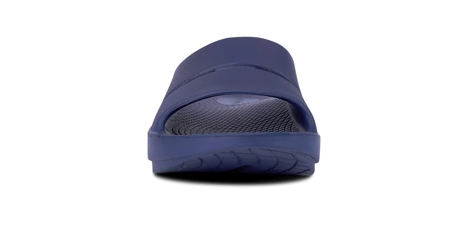 Oofos Unisex OOahh Slide Sandals- Navy