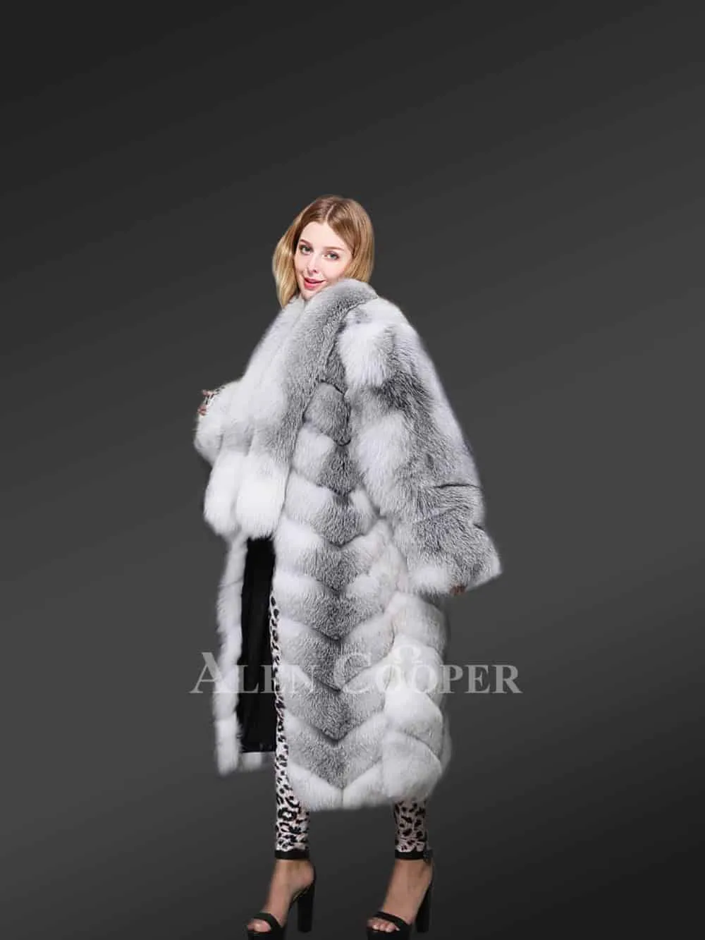 Original Cross Fox Fur Long Coat