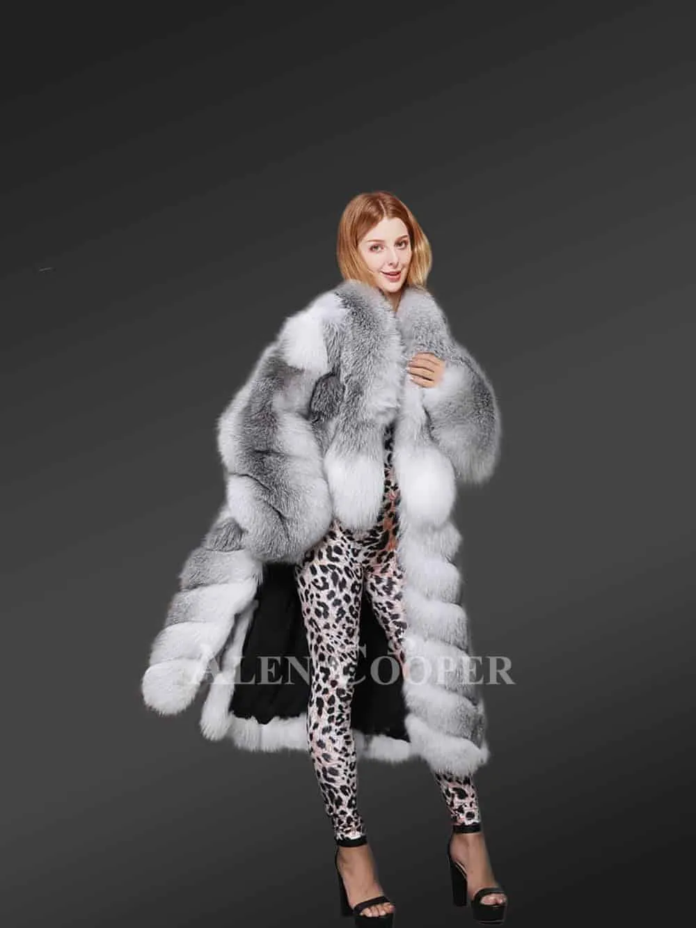 Original Cross Fox Fur Long Coat