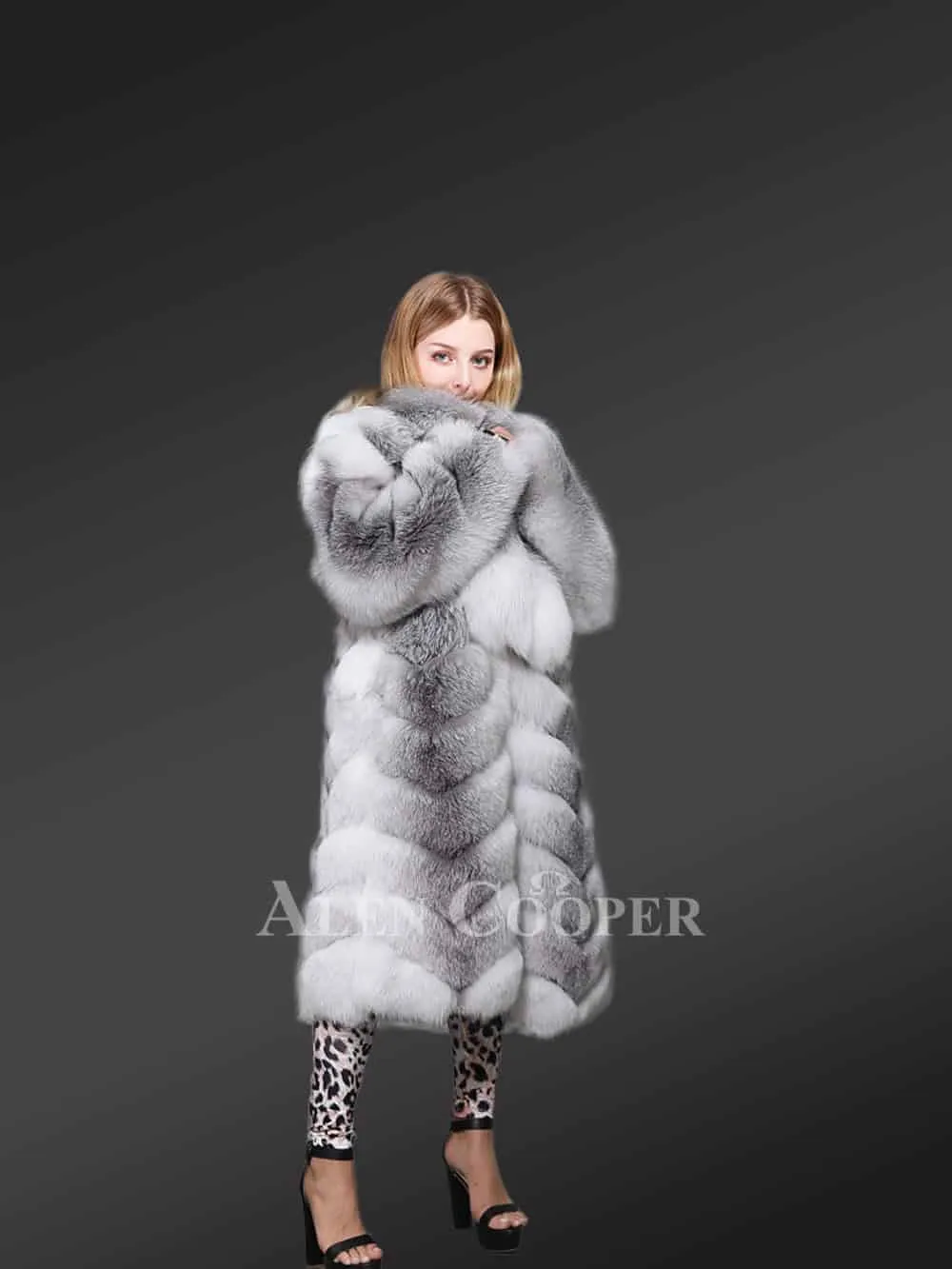 Original Cross Fox Fur Long Coat