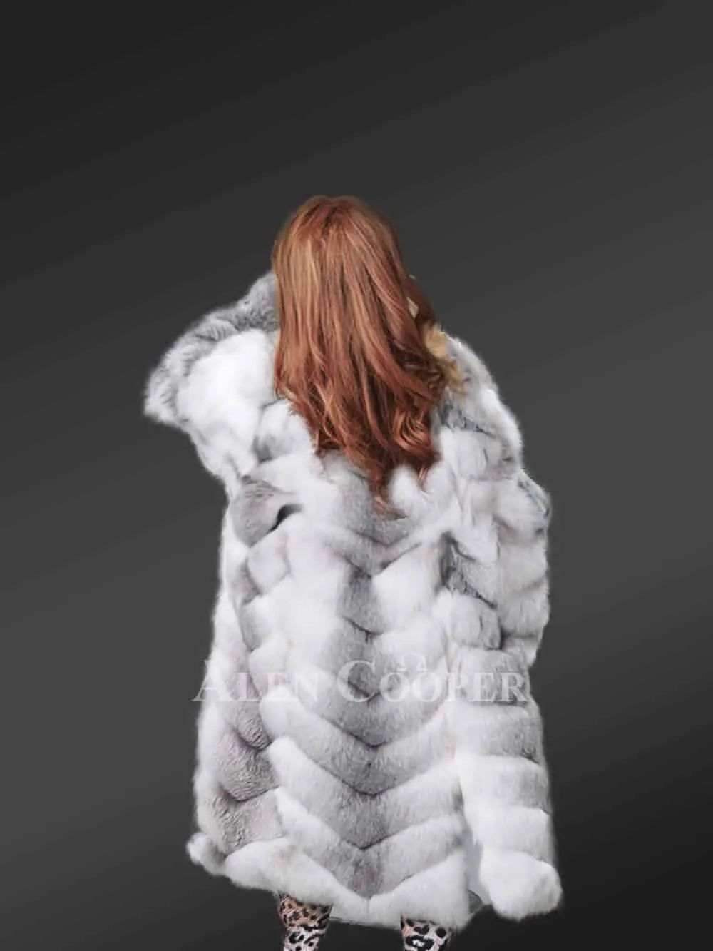 Original Cross Fox Fur Long Coat