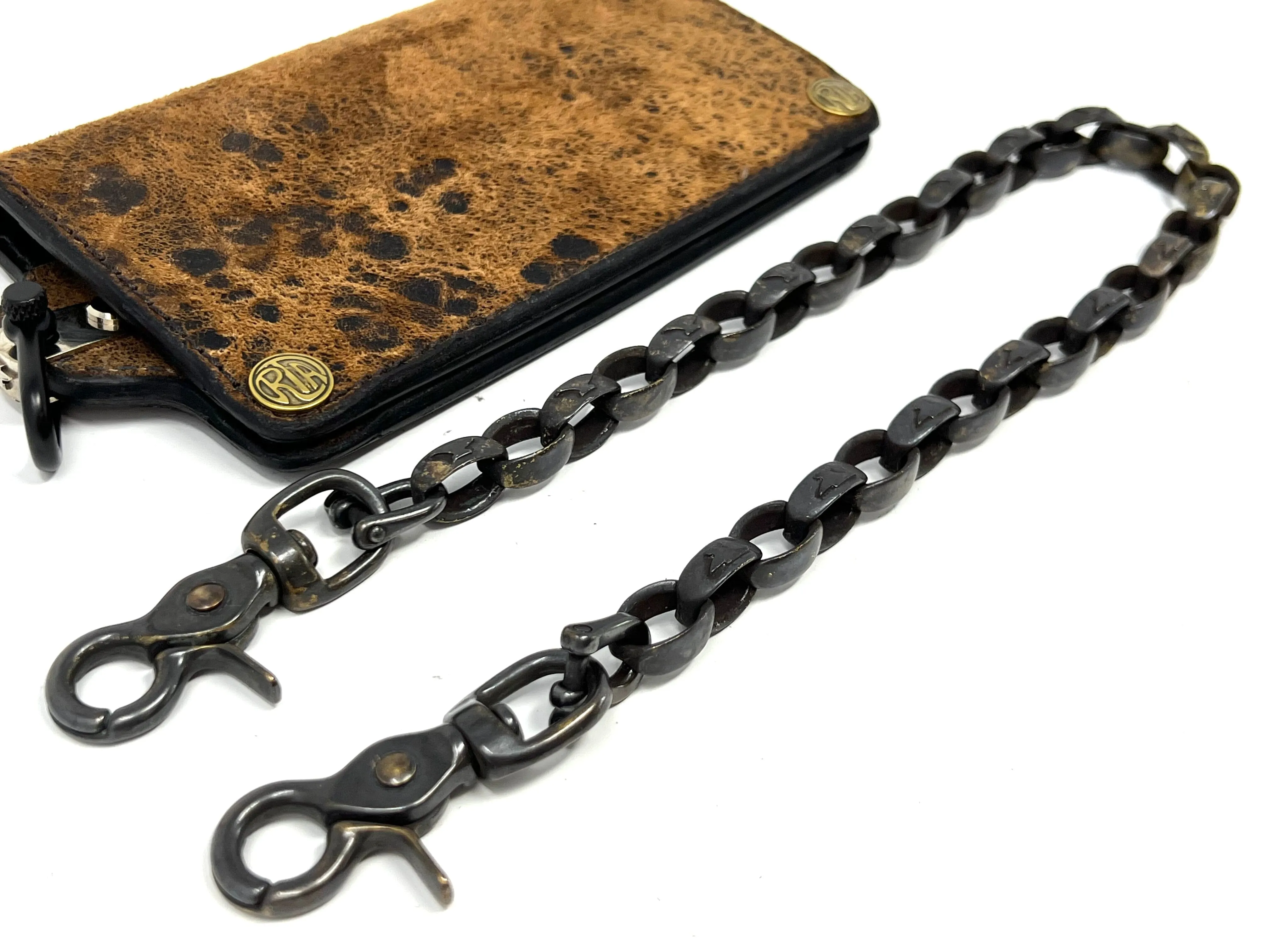 Patina Brass Signature Wallet Chain