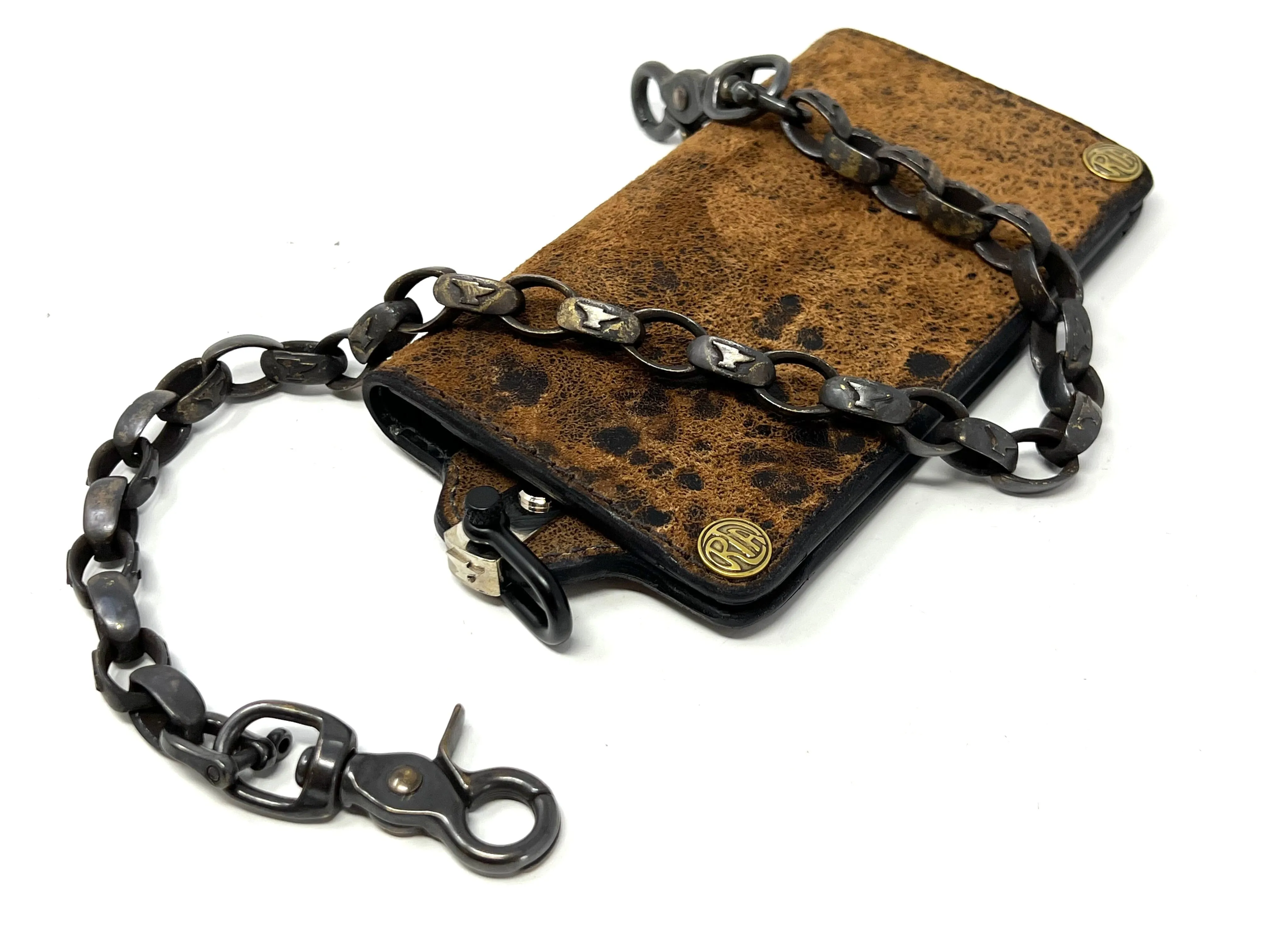 Patina Brass Signature Wallet Chain