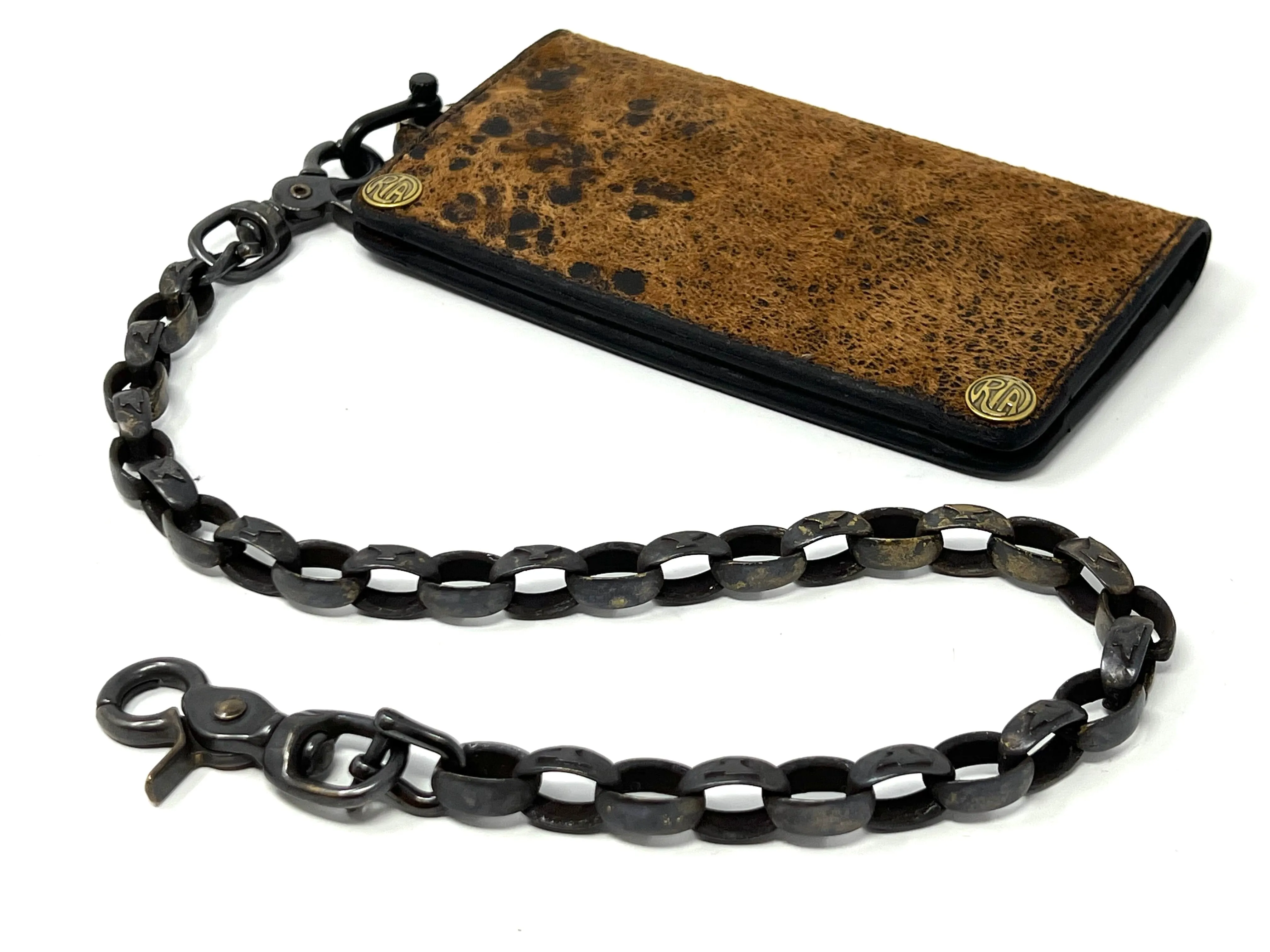 Patina Brass Signature Wallet Chain