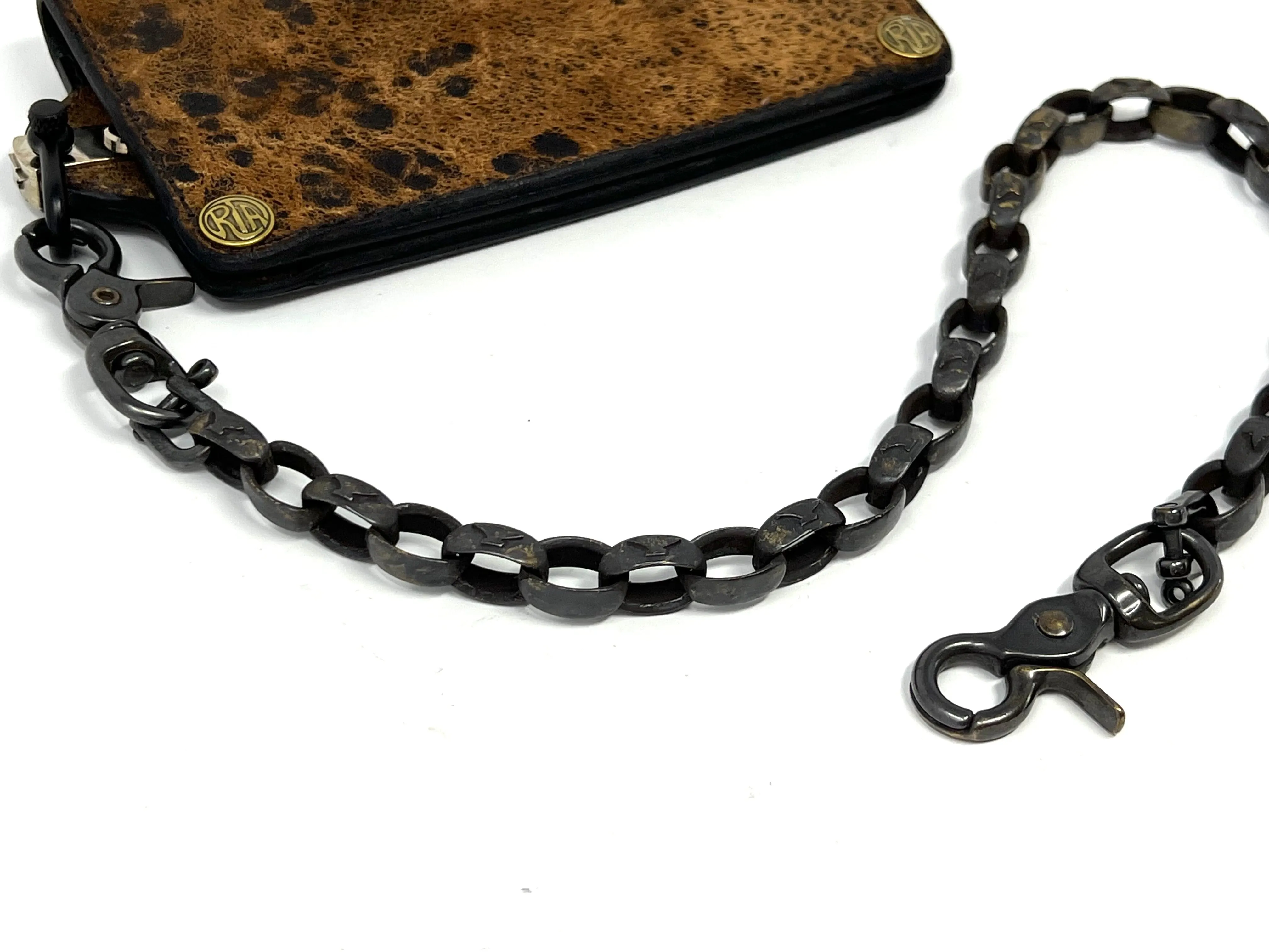 Patina Brass Signature Wallet Chain