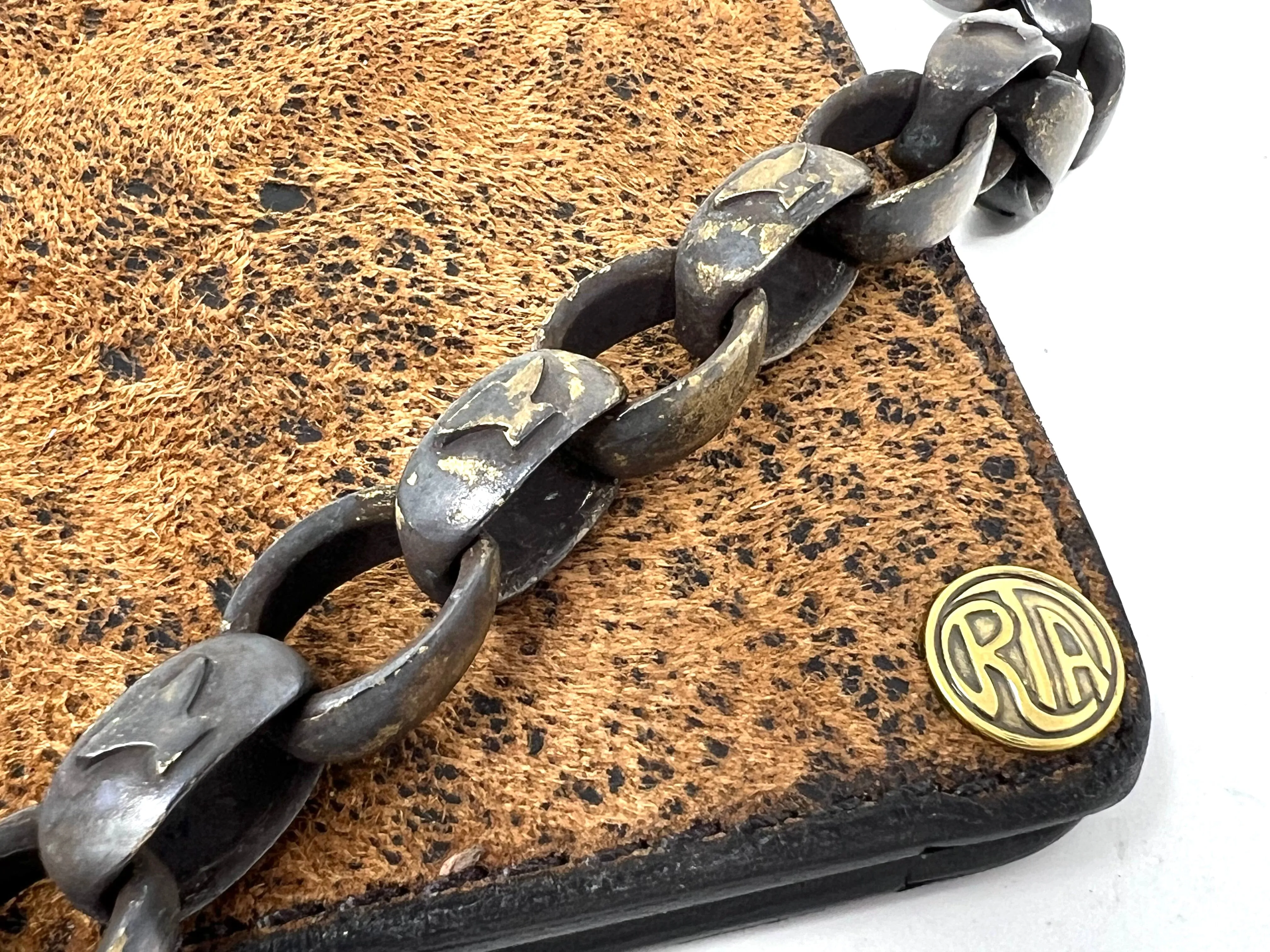 Patina Brass Signature Wallet Chain