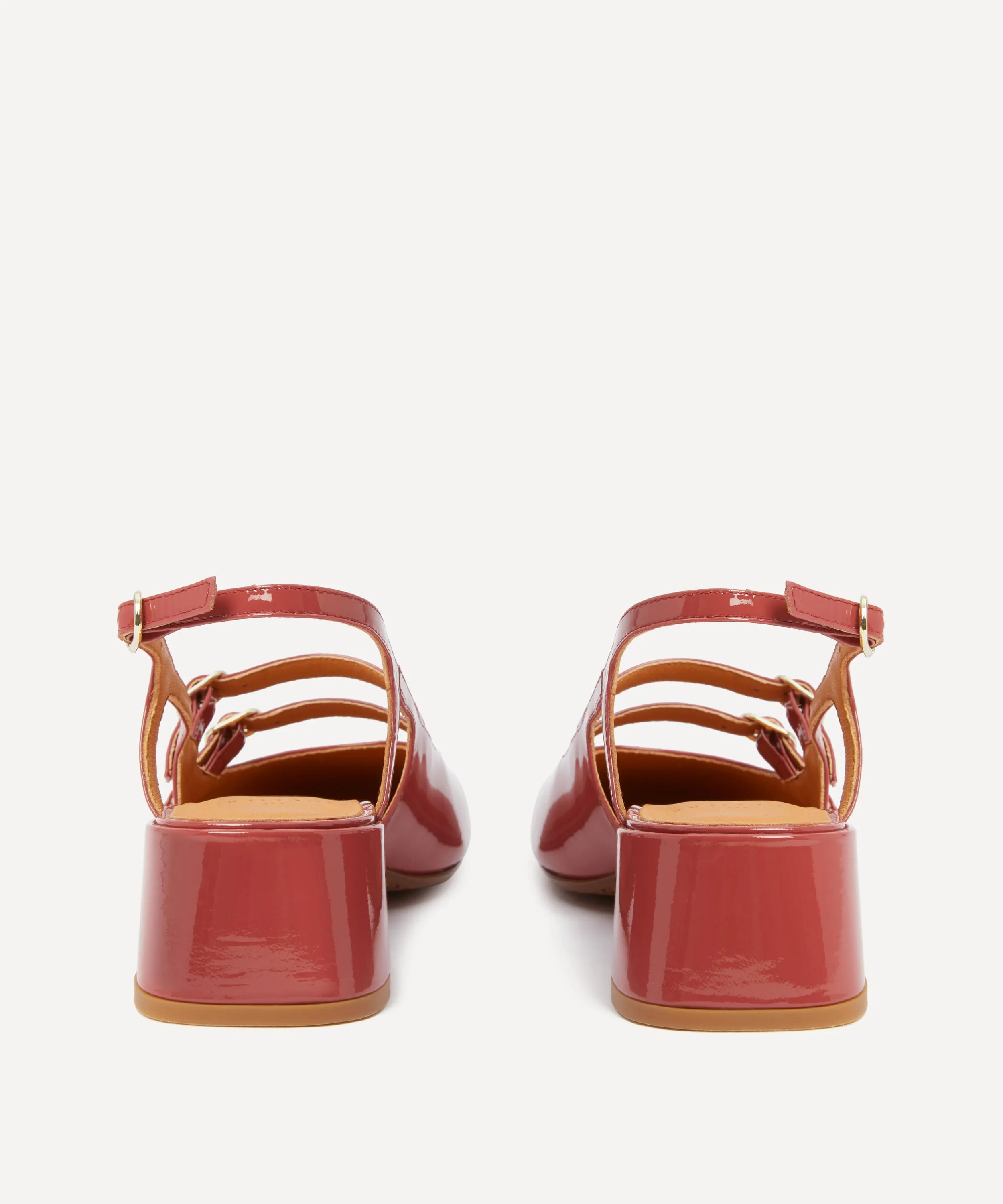 Paula Babies Sling-Back Heels in Patent Rosewood