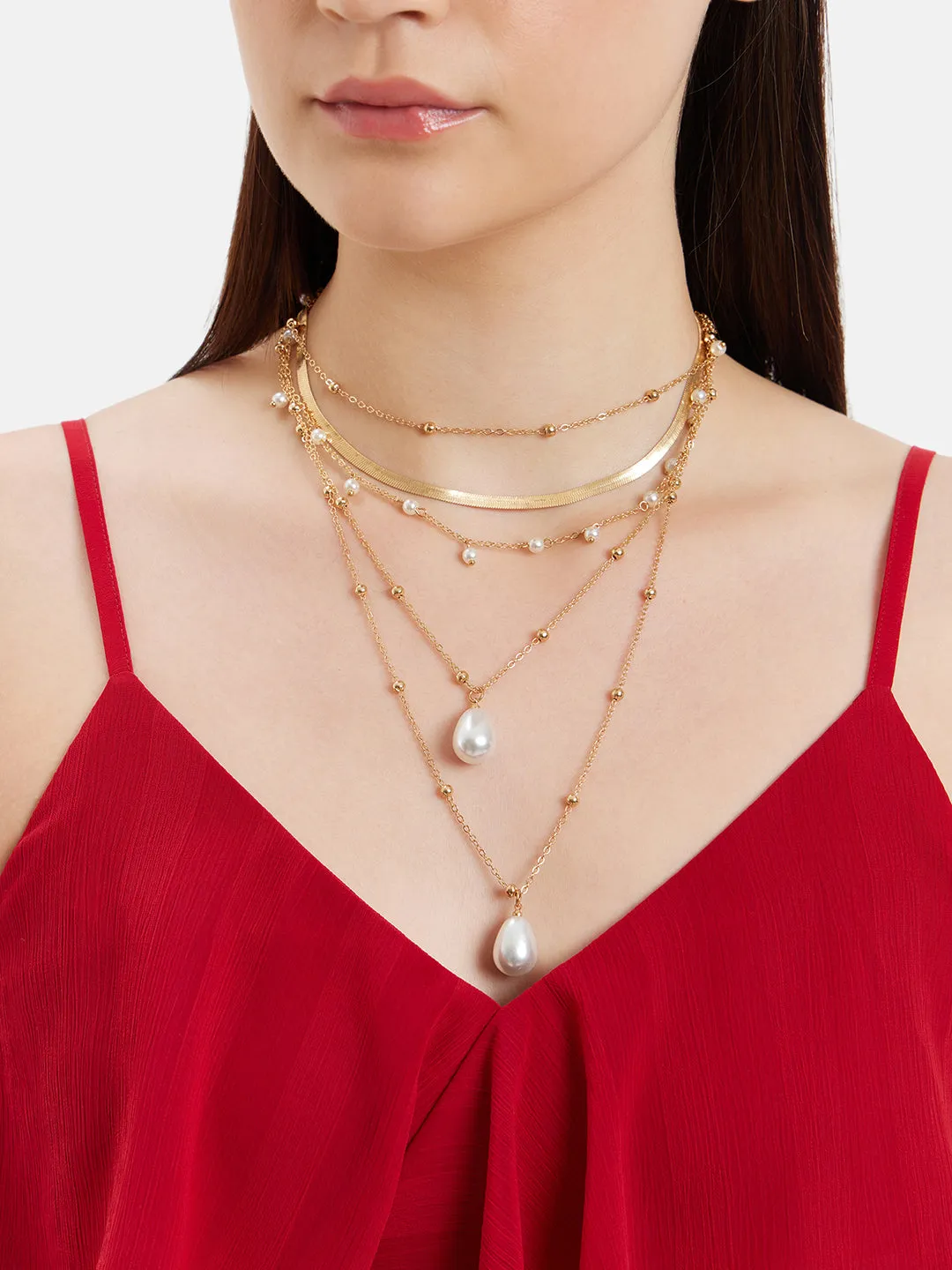 Pearl Ensemble Multi Layer Necklace