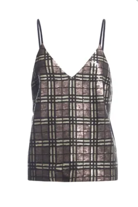 Plaid Sequin Cami