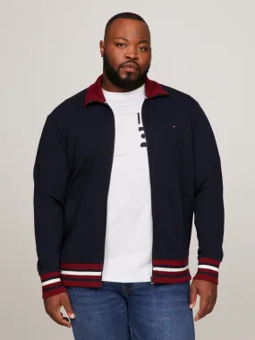 Plus Global Stripe Funnel Neck Zip-Thru Sweatshirt | Sweatshirts & Hoodies | Tommy Hilfiger