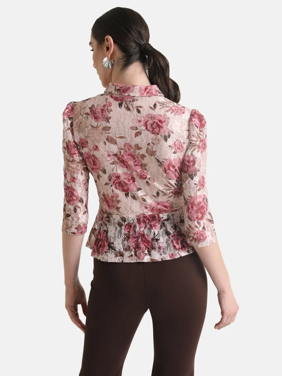 Printed Peplum Shirt