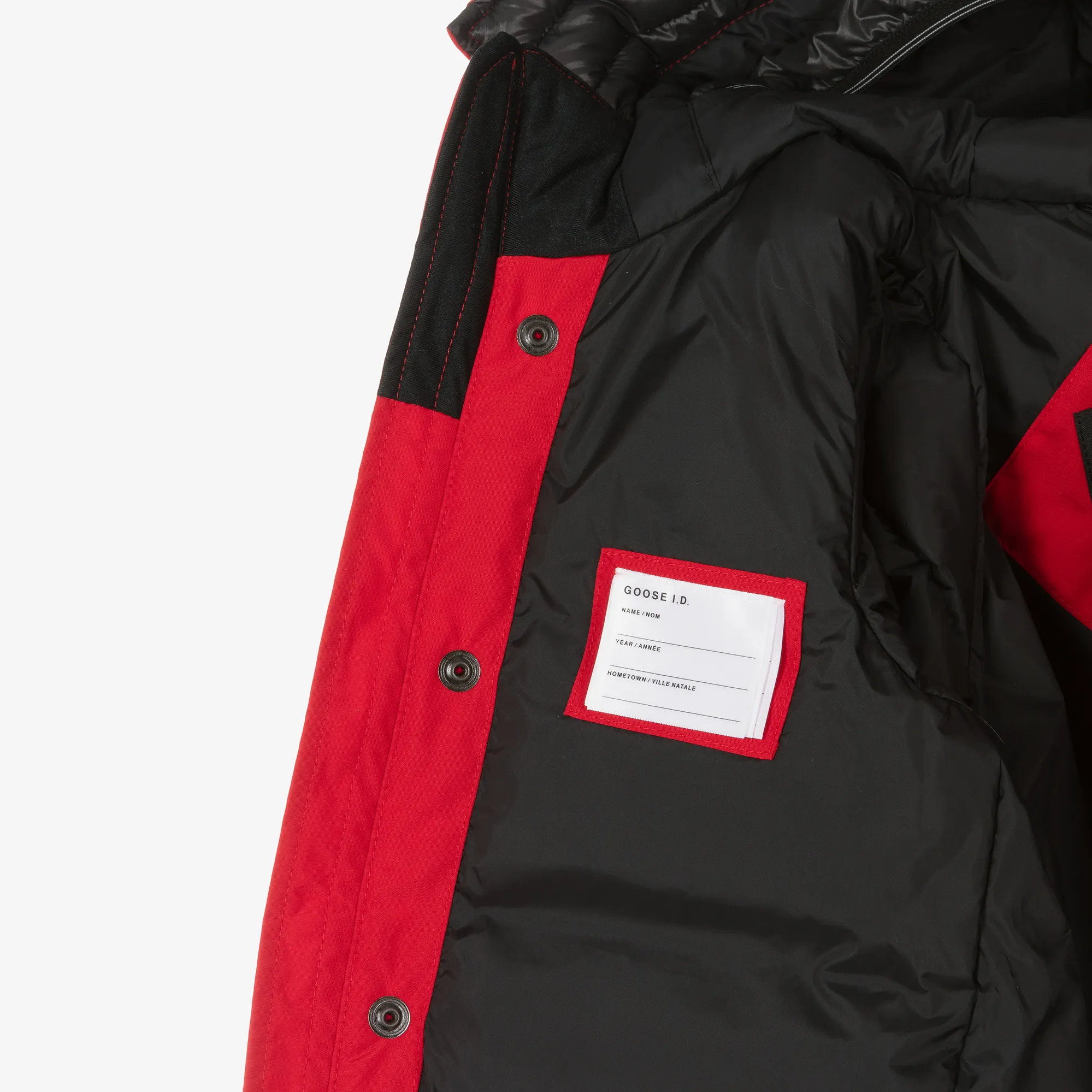 Red Down Padded Lynx Parka Coat