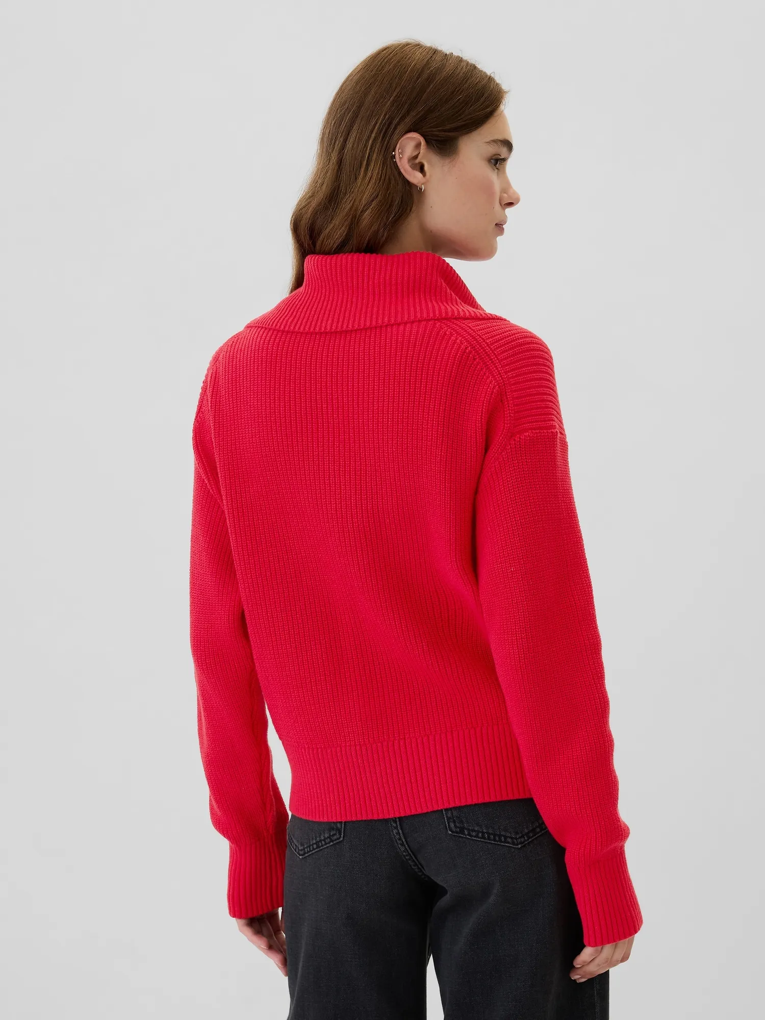 Relaxed Quarter-Zip Sweater