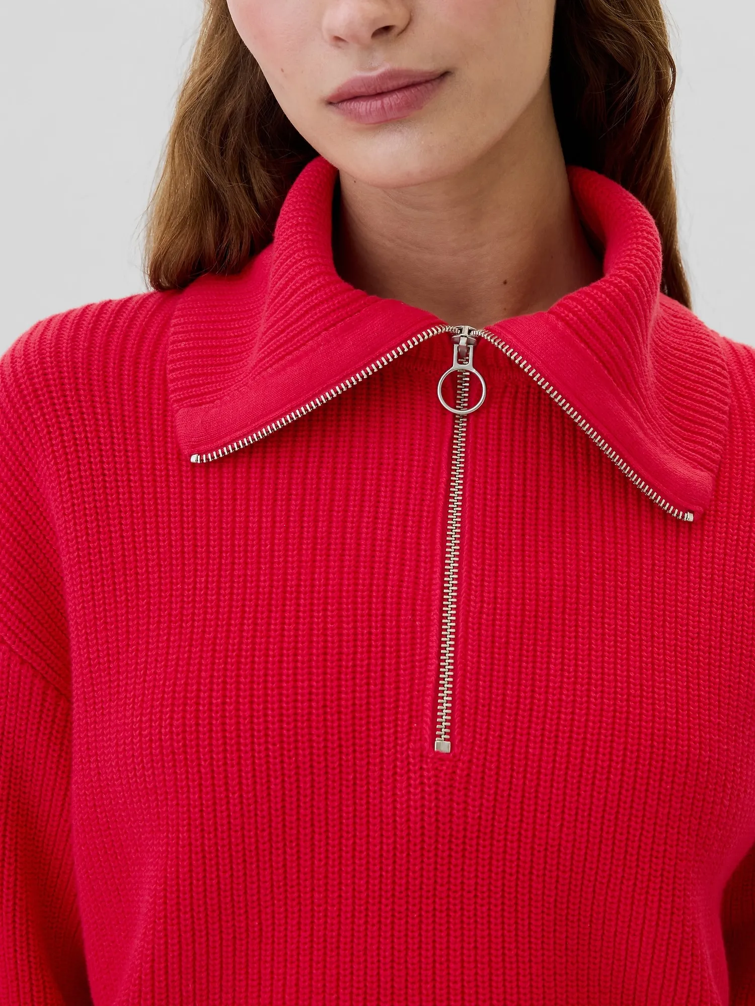 Relaxed Quarter-Zip Sweater