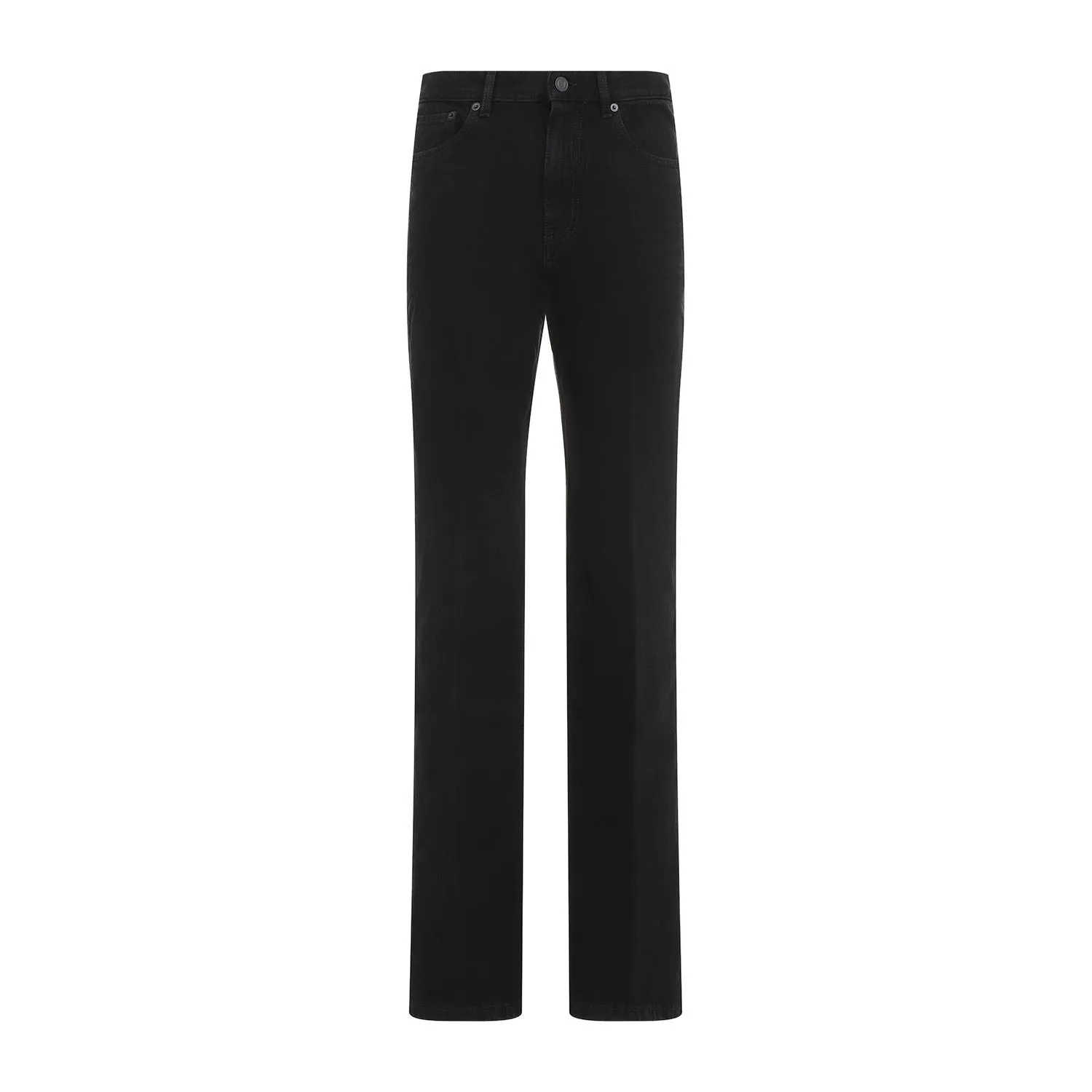 SAINT LAURENT Mid Rise Straight Black Jeans