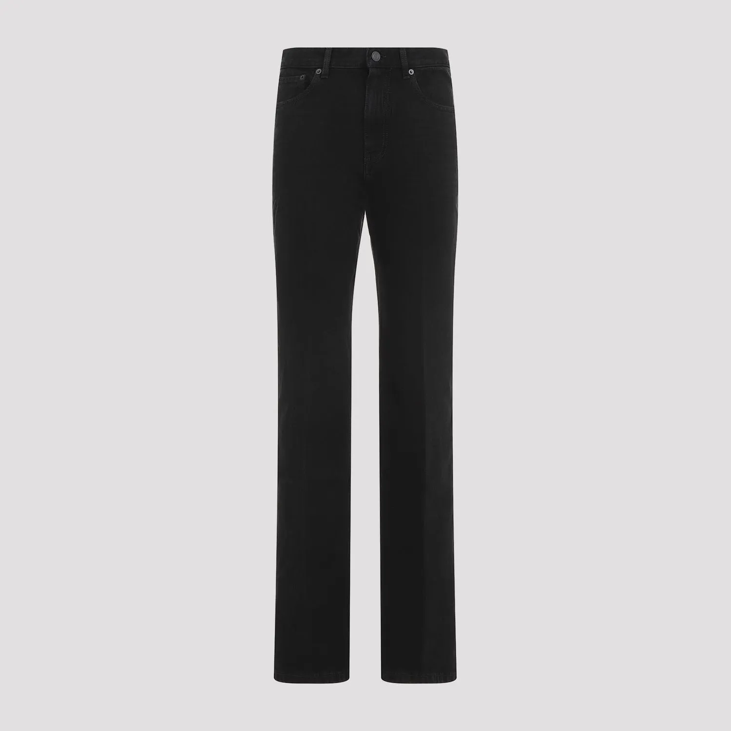 SAINT LAURENT Mid Rise Straight Black Jeans