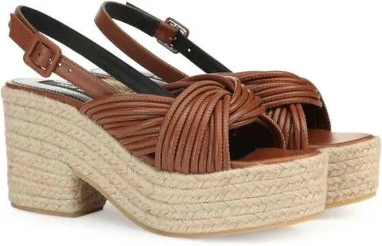 Sergio Rossi Sr Akida multi-thread sandals Brown