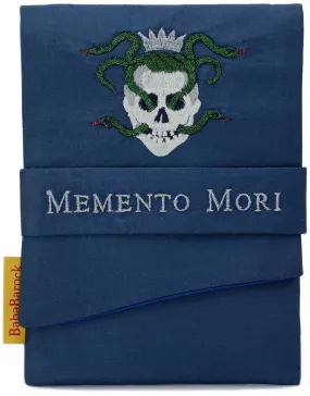 Skull & Snakes - standard foldover pouch in pure silk.