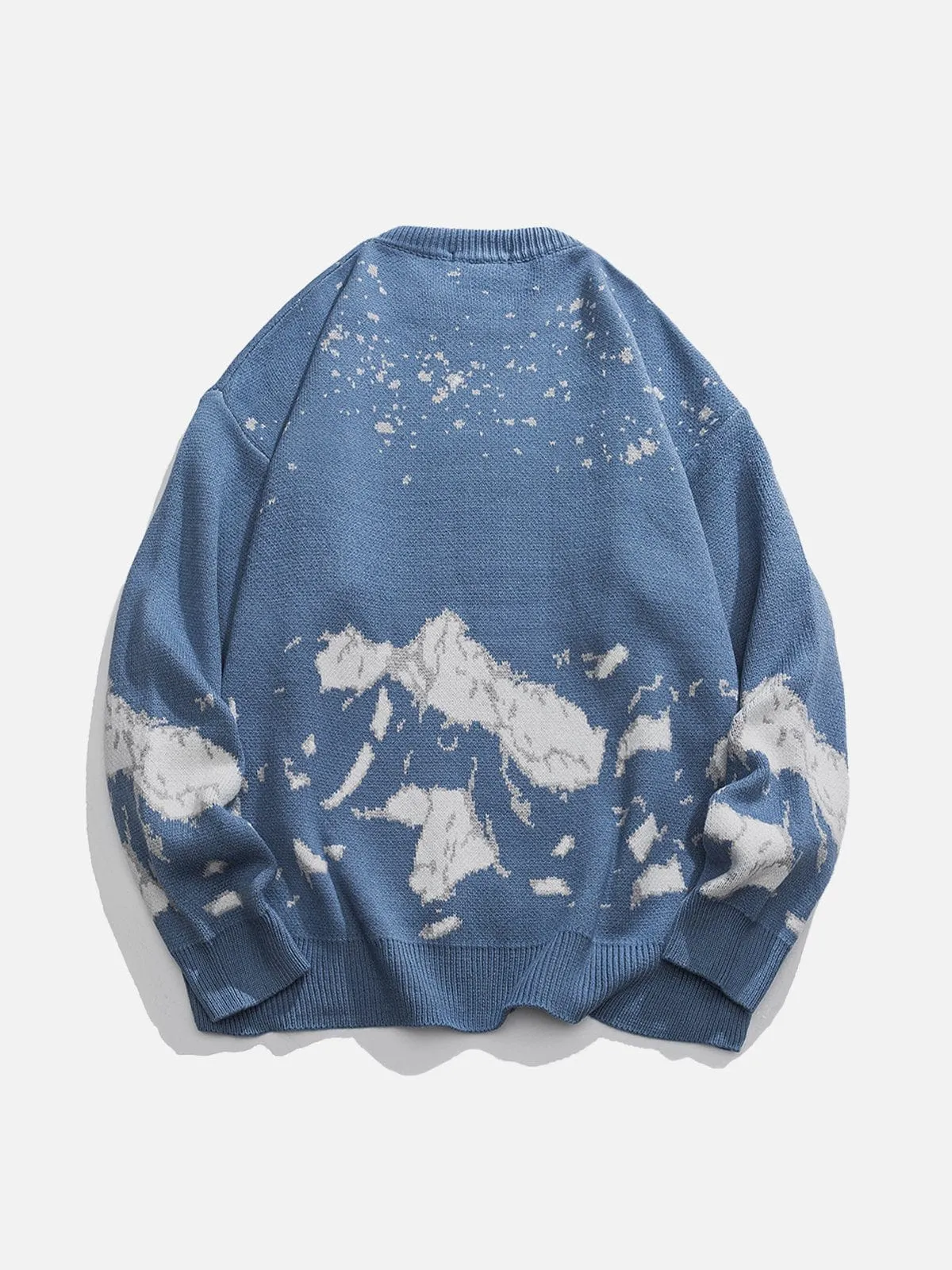 Snowy Mountains Print Sweater