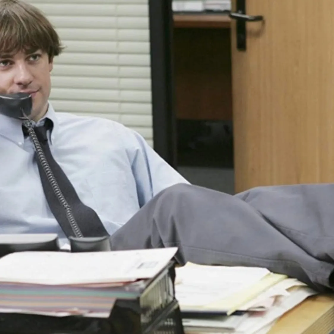 THE OFFICE: Jim's Grey Flat Front Pants (34/34)