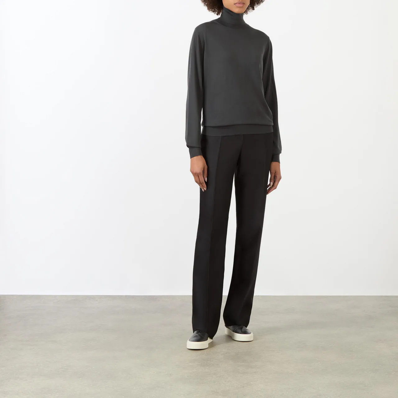 THE ROW Heva Turtleneck Sweater - Dark Grey