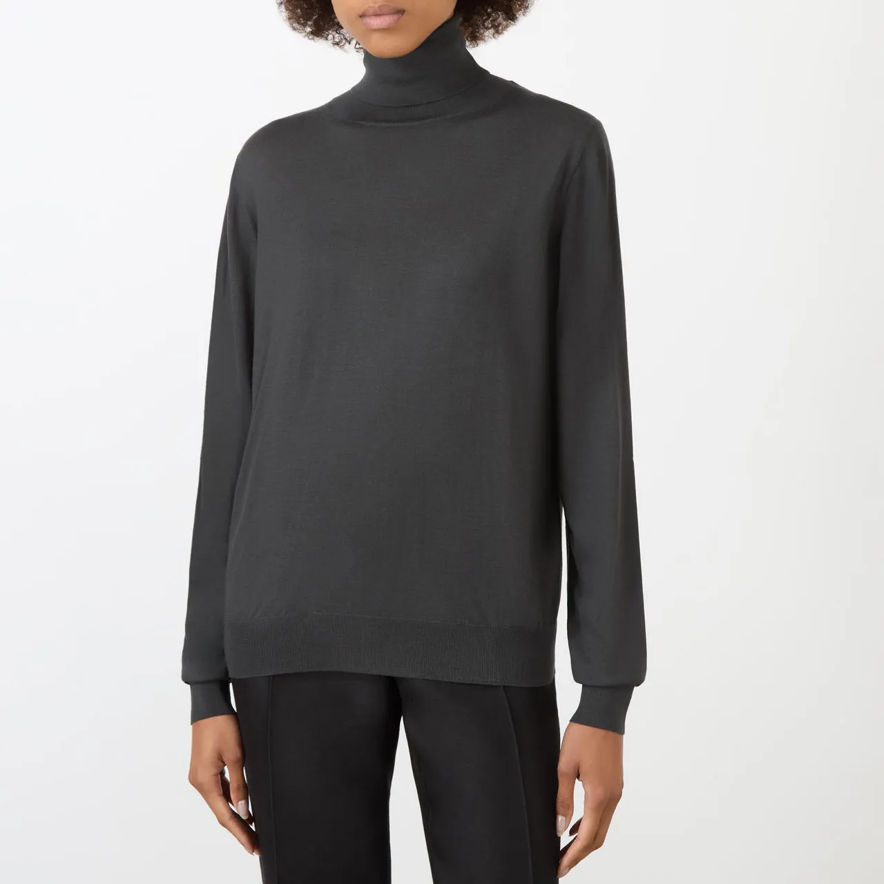 THE ROW Heva Turtleneck Sweater - Dark Grey