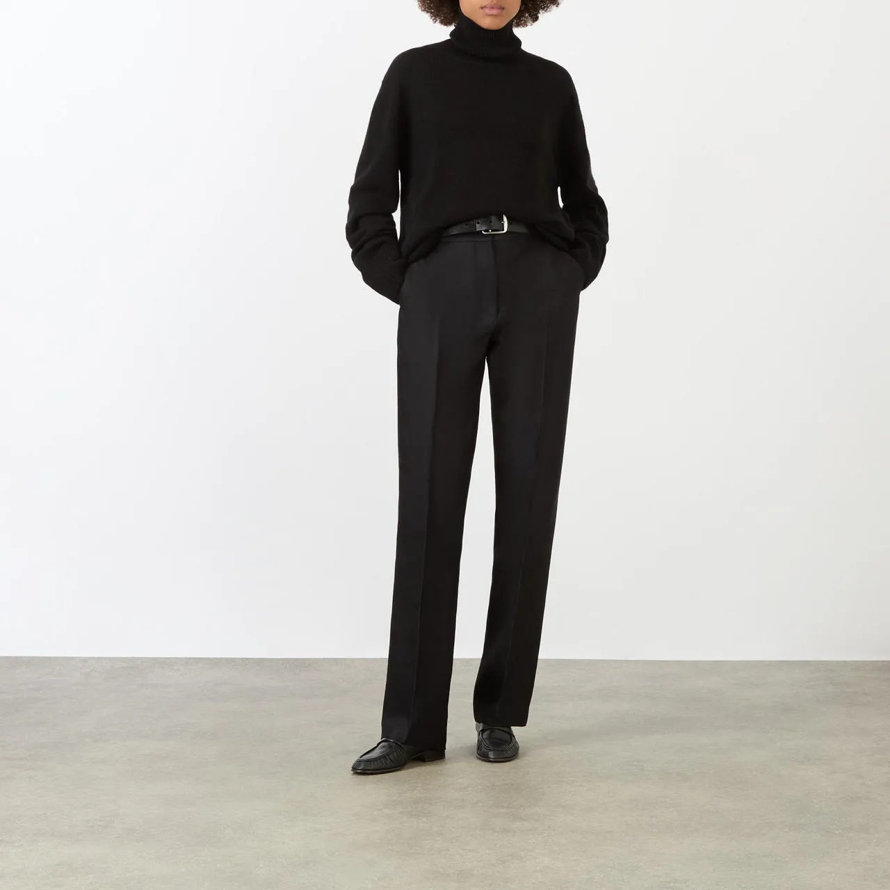 THE ROW Stepny Turtleneck Sweater - Black