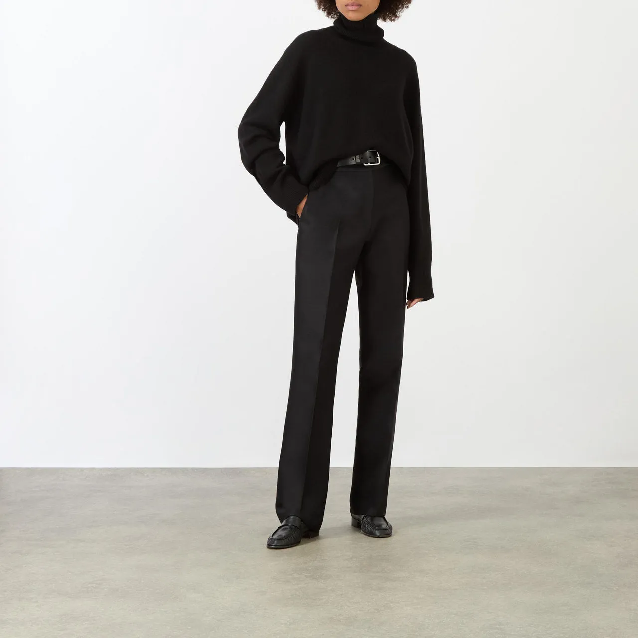 THE ROW Stepny Turtleneck Sweater - Black